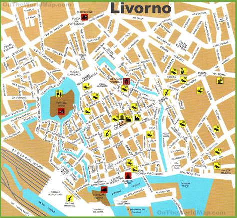 map of livorno italy